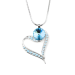 Náhrdelník so Swarovski Elements srdce modrej Aqua