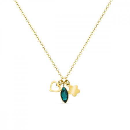 Náhrdelník zelený so Swarovski Elements Serenity NGMIX2201EM Emerald