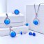 Strieborné náušnice so syntetickým opálom modré okrúhle 11338.3 Blue s. Opal