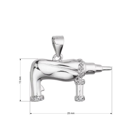 Strieborný prívesok vŕtačka 14060.1 crystal