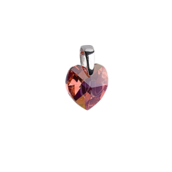 Přívěsek se Swarovski Elements oranžové srdce 34002.4 Padparadcha AB