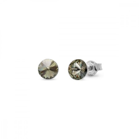 Náušnice šedé Rivoli se Swarovski Elements Sweet Candy Studs K1122SS29BD Black Diamond 6 mm