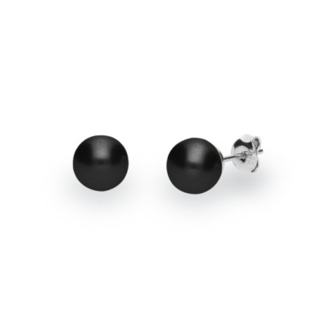 Náušnice se Swarovski Elements Classic Pearl K58188J Jet 8 mm