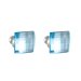 Náušnice so Swarovski Elements diskoštvorec Aqua 10 mm