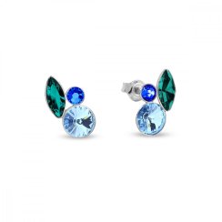 Náušnice modré sa Swarovski Elements Artesia K2201MIX1EMAQ Aqua