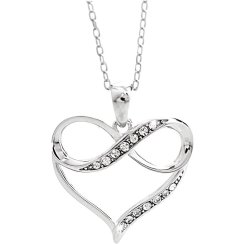 Stříbrný náhrdelník se Swarovski Elements srdce Krystal