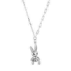 Strieborný náhrdelník pohyblivý zajačik luck 62022
