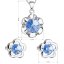 Sada šperků s krystaly Swarovski náušnice, řetízek a přívěsek modrá kytička 39173.3 Light Sapphire