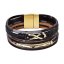 Náramok textilný široký s ozdobou infinity 53011.3 black
