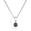 Stříbrný náhrdelník s pravým minerálním kamenem temně modrý 12078.3 sapphire blue