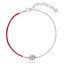 Náramek proti uhranutí stříbrný kulatý krystaly 13004.3 Red