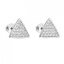Stříbrné náušnice pecka se zirkonem bílý trojúhelník 11161.1