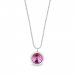 Strieborný náhrdelník ružový sa Swarovski Elements Birthday Stone NB1122SS29R Rose