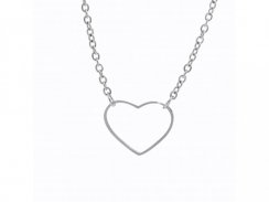 Ocelový náhrdelník ve tvaru srdce