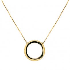 Zlatý 14 karátový náhrdelník kroužek 92A00023