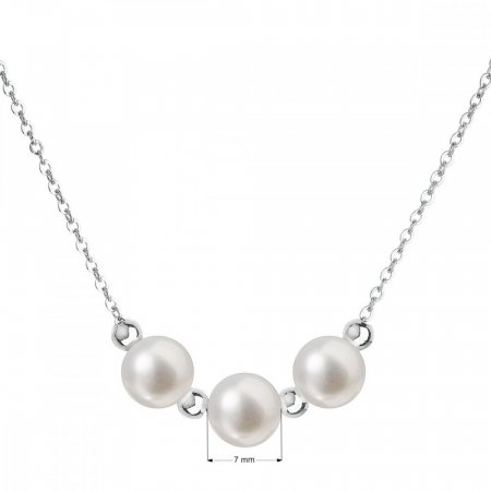 Perlový náhrdelník z pravých riečnych perál biely 22017.1