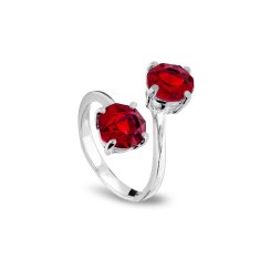 Prsteň červený so Swarovski Elements Ronda PP10882SC Scarlet