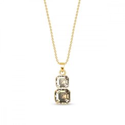 Náhrdelník  hnědý se Swarovski Elements Imperial Duo NTG44802GSLCT Light Colorado Topaz