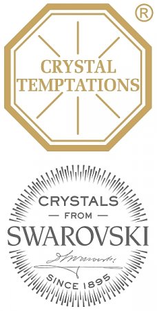 Kovová pozlacená figurka Kříž s bílými krystaly Swarovski Elements