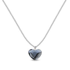 Náhrdelník modrý se Swarovski Elements Heart  N28086DB Denim Blue
