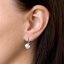 Sada šperků s krystaly Swarovski náušnice a přívěsek AB efekt bílá kostička 39068.2 AB