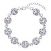 Stříbrný náramek se Swarovski krystaly fialový 33048.3 Violet