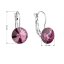 Náušnice Rivoli so Swarovski Elements Ametyst 12 mm
