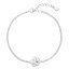 Stříbrný náramek se Swarovski krystaly bílá kytička 33117.1 Krystal