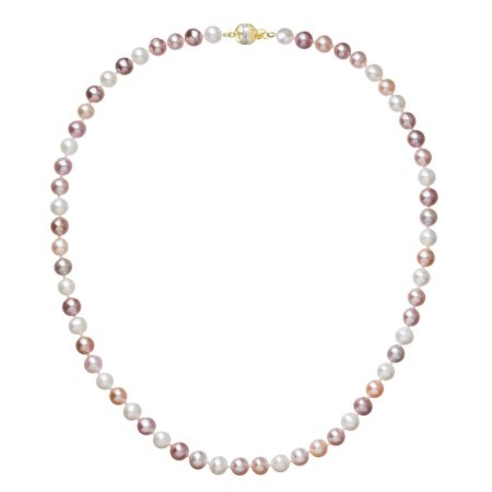Perlový náhrdelník z riečnych perál so zapínaním zo 14 karátového zlata 922004.3/9266A multi