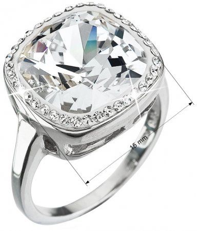 Prsten se Swarovski Elements 35037.1 Krystal