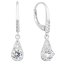 Strieborné náušnice visiace so zirkónom biela slza 11305.1