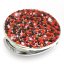 Kosmetické kapesní zrcátko se Swarovski Elements Corals V Červené