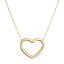Zlatý 14 karátový náhrdelník srdce 92A00056