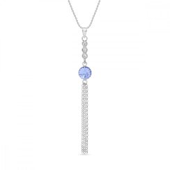 Náhrdelník modrý sa Swarovski Elements Ballena NC1122SS29LS Light Sapphire