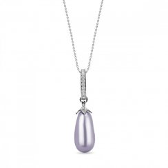 Náhrdelník se Swarovski Elements perla Lavender