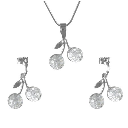 Souprava se Swarovski Elements třešinky Krystal