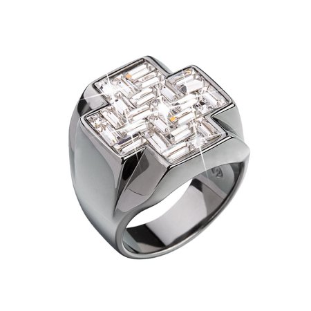 Prsteň so Swarovski Elements kríž 35811.1 Kryštál