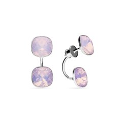 Náušnice Swarovski Elements tvare štvorca Netta KF447010RW Rose Water Opal
