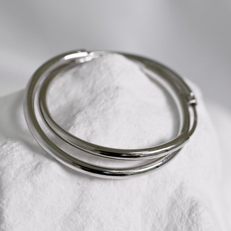 Strieborné náušnice kruhy 61002