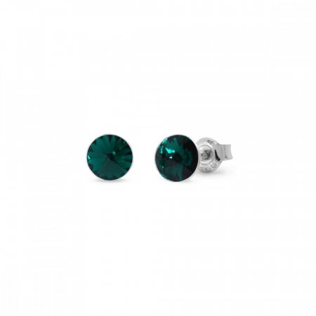 Náušnice Rivoli so Swarovski Elements Sweet Candy Studs K1122SS29EM emerald 6 mm