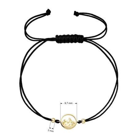 Kabbalah pozlacený náramek hory 13090.1 černý