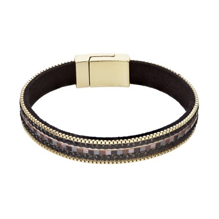 Náramok čierny textilný 53008.3 black