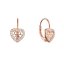 Pozlacené stříbrné náušnice srdíčka 11715.1 rose gold
