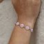 Strieborný náramok so syntetickým opálom a s krištáľmi Preciosa ružový 33105.1 Pink s. Opal