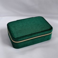 Šperkovnica obdĺžniková na zips SK0004 zelená