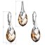 Súprava šperkov s kryštálmi Swarovski náušnice a prívesok zlatá slza 39169.4 Colorado Topaz Lt. Chrome