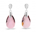 Stříbrné náušnice s krystaly Swarovski Elements růžová kapka Dainty Drop KW610616AP Antique Pink