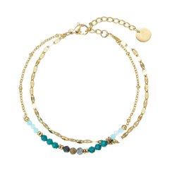 Náramok oceľový s africkým tyrkysom 43106.3