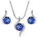 Súprava so Swarovski Elements vlnka modrá Sapphire