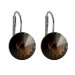 Náušnice hnědé Rivoli se Swarovski Elements Smoked Topaz 14 mm